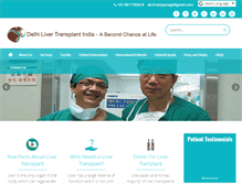 Tablet Screenshot of delhilivertransplant.com